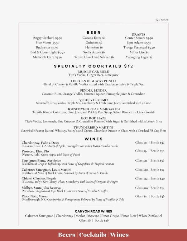 Menu FenderZ